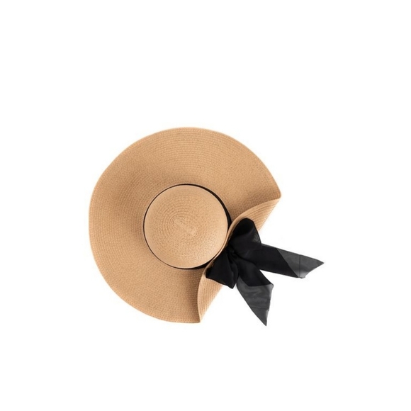 West Loop Sun Hat One Size Fits Most 88% Paper 12% Polyester with Ribbon NEW - Picture 3 of 3